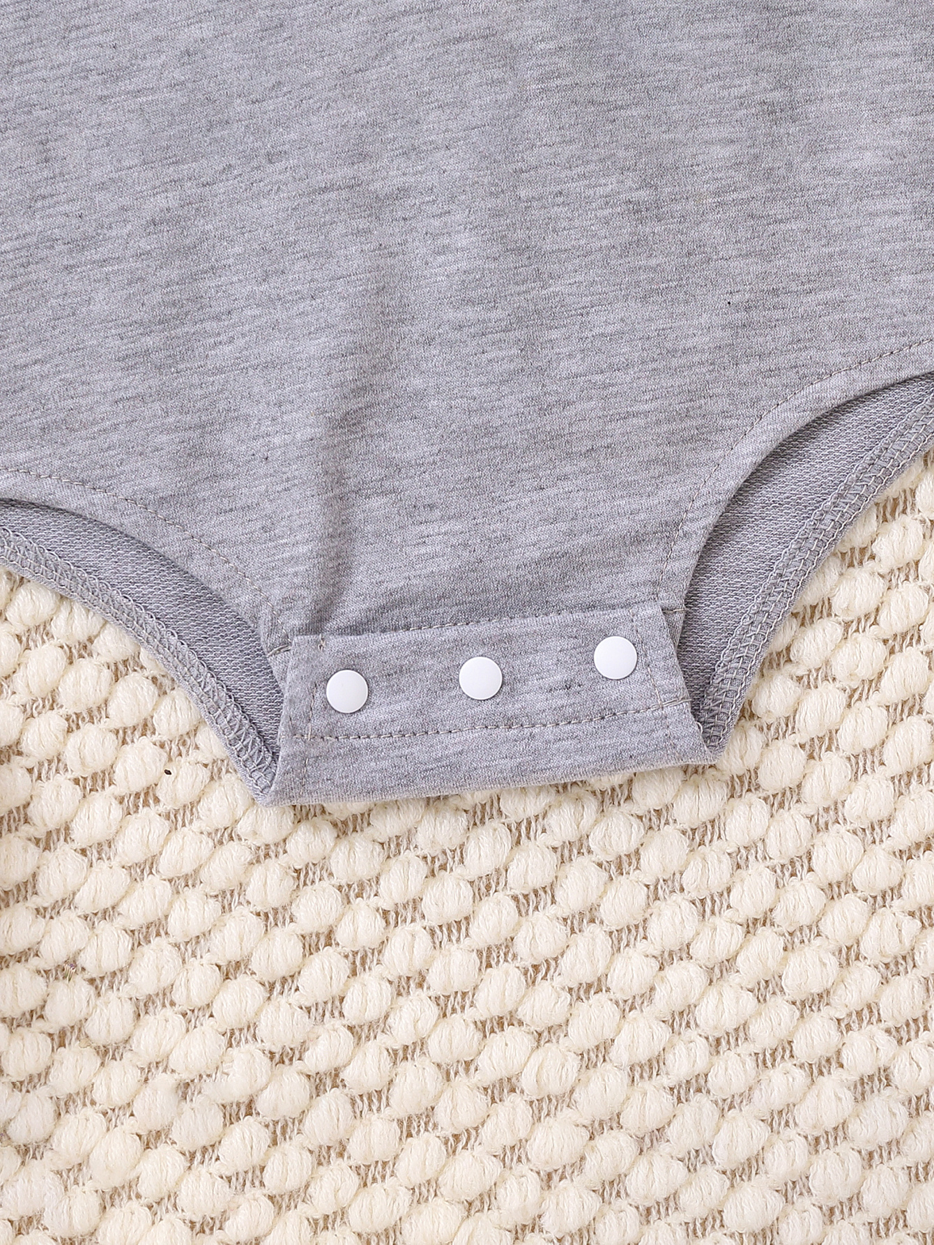 Baby Girl Smiley Print Pattern Single Breasted Design Long-Sleeve Rompers With Covered Buttton