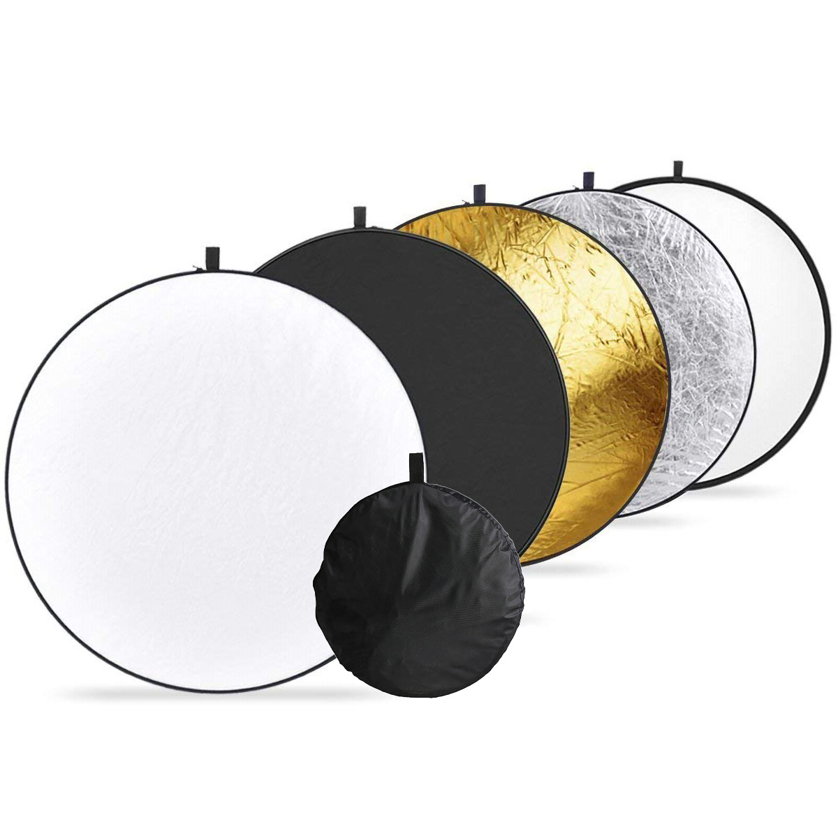 Portable 5 in 1 Reflector Kit Translucent Silver Gold White - Temu