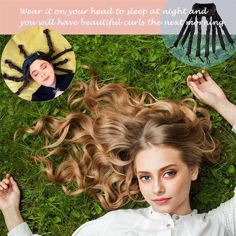 Heat Curlers Design No Heat Silk Curls Satin No Heat Curlers - Temu