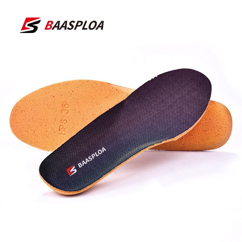 baasploa graphene deodorant foot insoles lightweight breathable shoe pad insert suction perspiration insole soft for men woman 36 black