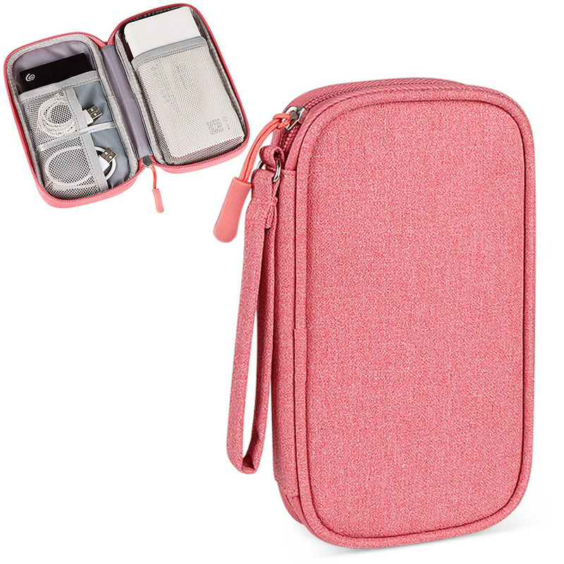 STORAGE BAG ZIPPERED Bags Charger Hard Travel Earphone Case Multifunction  £8.89 - PicClick UK