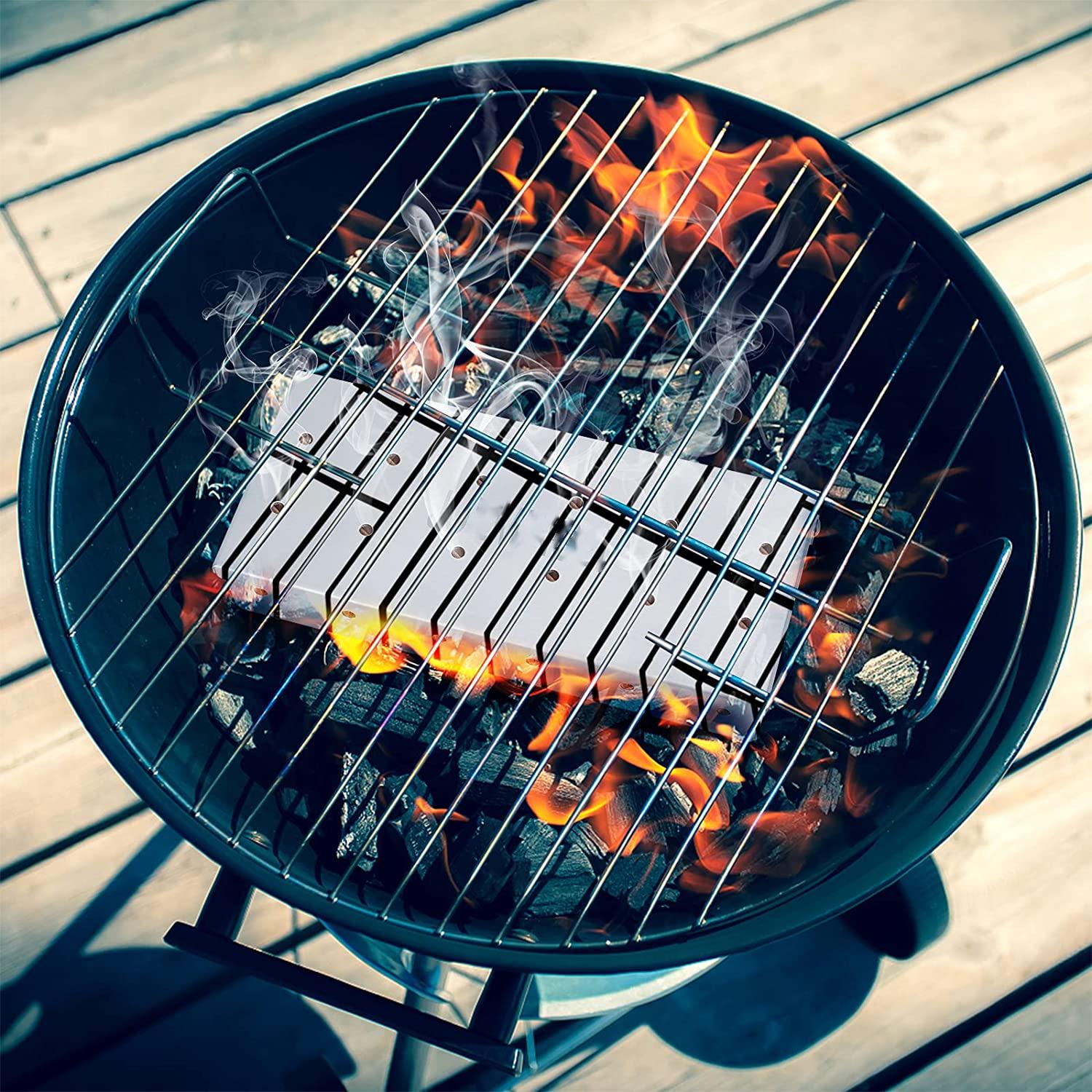 Stainless Steel Bbq Smoker Box For Grilling Bbq Supplies Temu