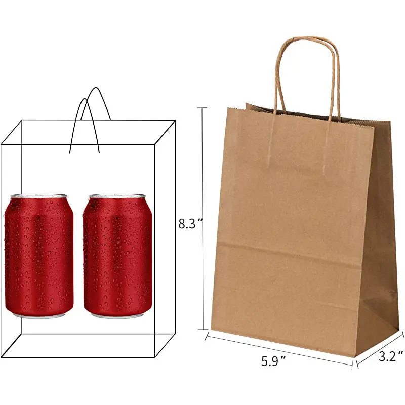 Kraft Paper Bags Paper Bag With Handles Small Gift Bag Shopping Bags For  Packaging Craft Gifts Wedding Business Retail Bags - Temu