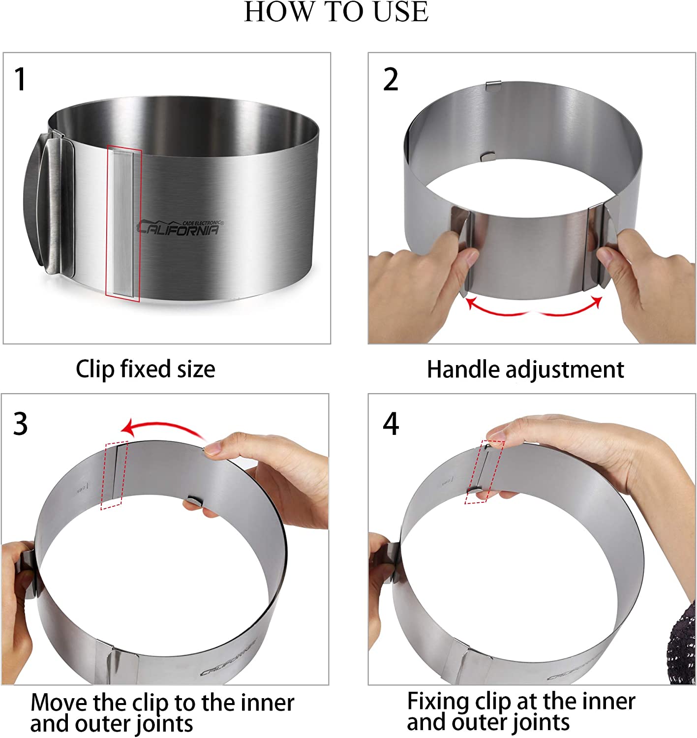 stainless steel mousse ring telescopic round cake ring cake mold 6 12 adjustable size baking tool details 12