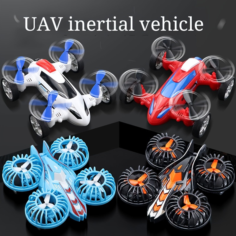 Inertial Fouraxis Aircraft Model Toy, Fallresistant Flying Car Toy
