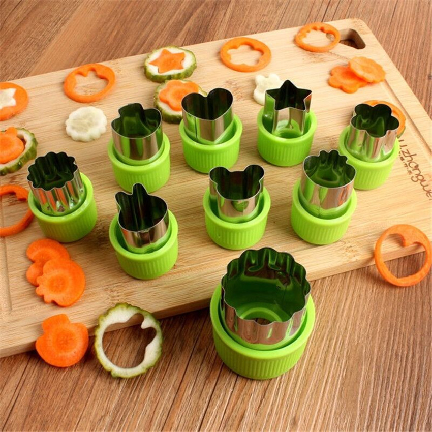 Fruit & Vegetable Cutter 9Pcs Set Stainless Steel