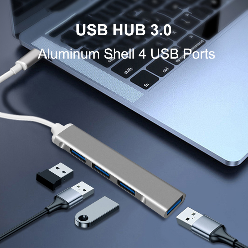 Achat TECHANCY Hub USB C 4 ports USB 3.0*1 Hub, répartiteur de hub 2.0*3  pour ordinateur portable, iMac Pro, MacBook, Mac, PC, disque U, adaptateur  multiport Mini USB C avec coque en