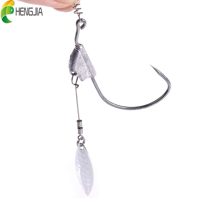 3 5g 5g 7g 5pcs Weighted Swimbait Hooks With Blade Attachment