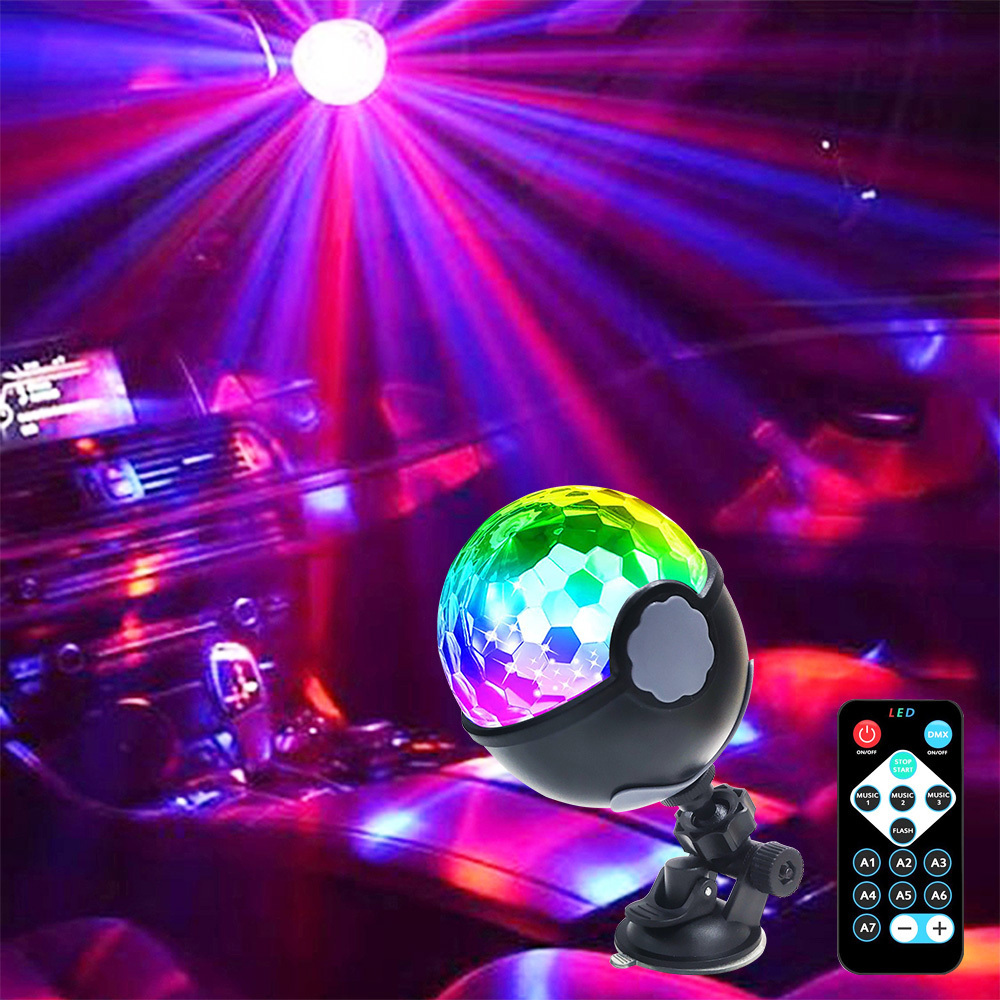 Disco Ball Party Lights Night Light 7 Colors Music Induction - Temu