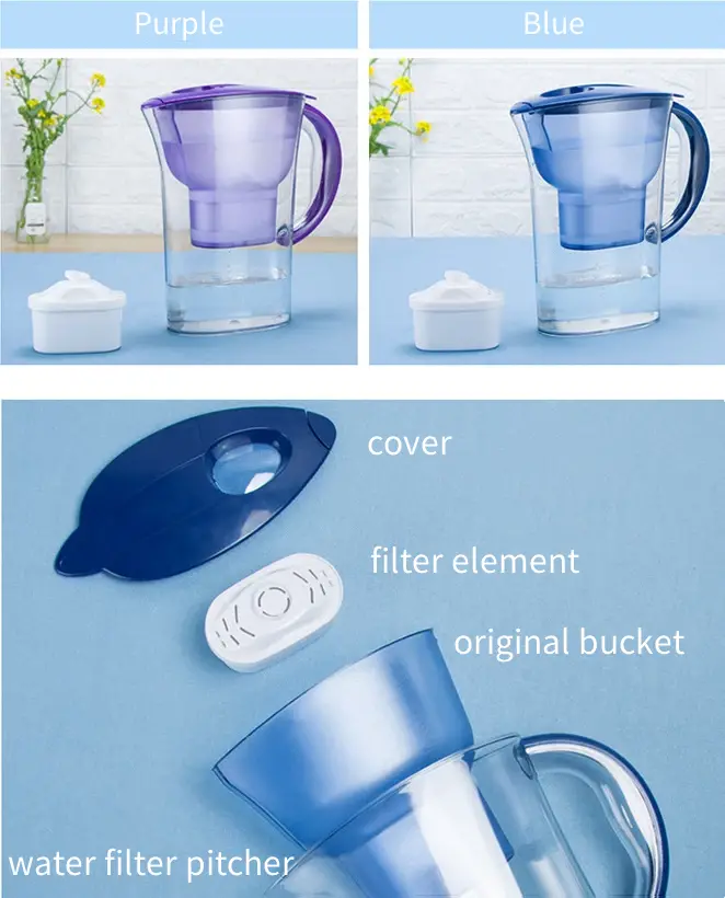 1pc 2 5l 88oz household water filter pitcher alkaline water filter pitcher filter kettle kitchen water activated carbon filter details 6