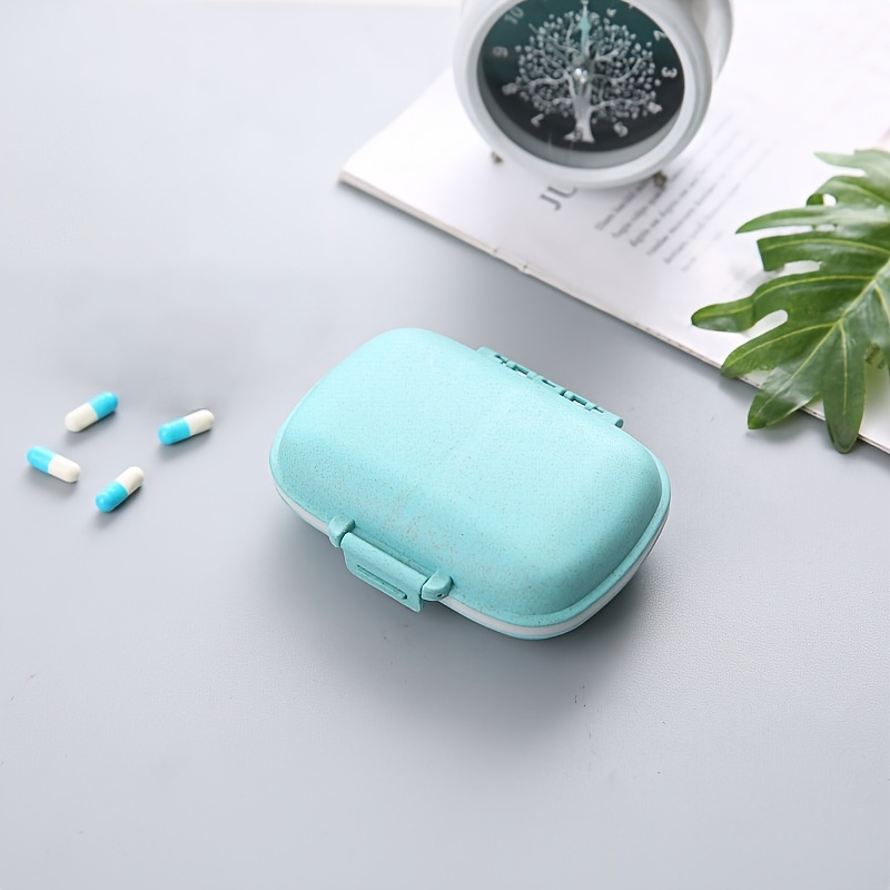 Meacolia 3 Pack 8 Compartments Travel Pill Organizer Moisture Proof Small Pill Box for Pocket Purse Daily Pill Case Portable Medicine Vitamin Holder