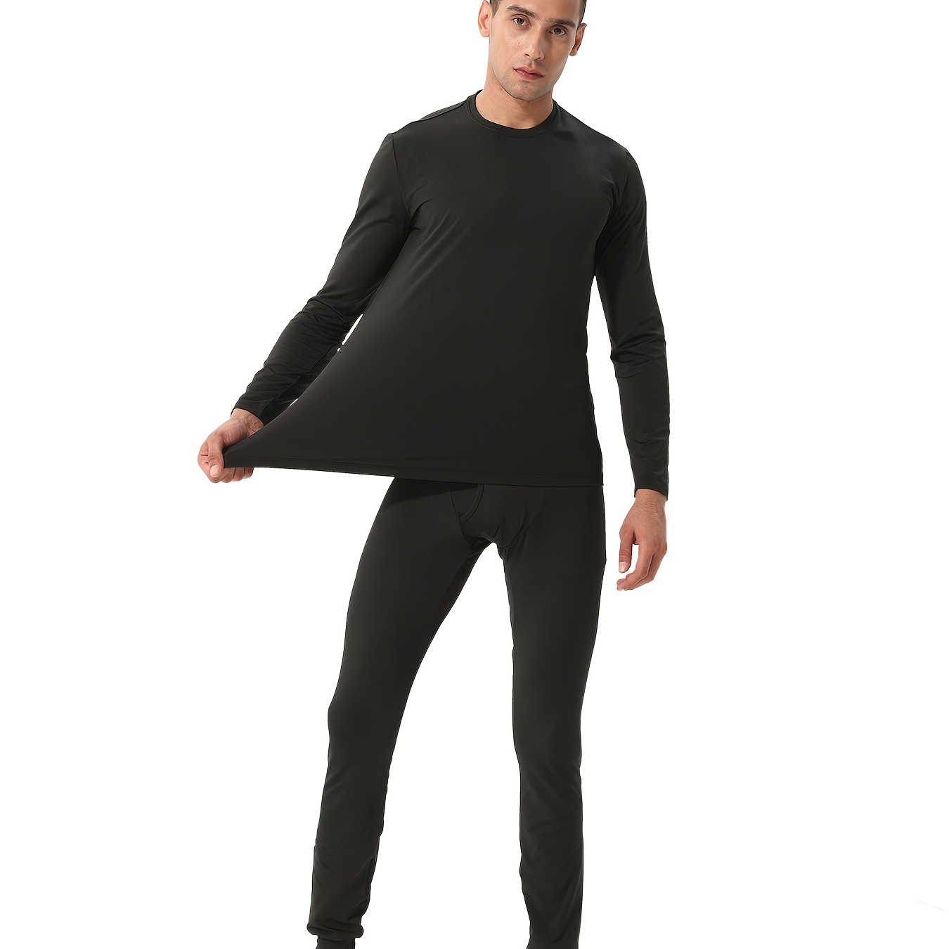 Men's Base Layer Set , Thickened Thermal Underwear Set, For Cold Weather