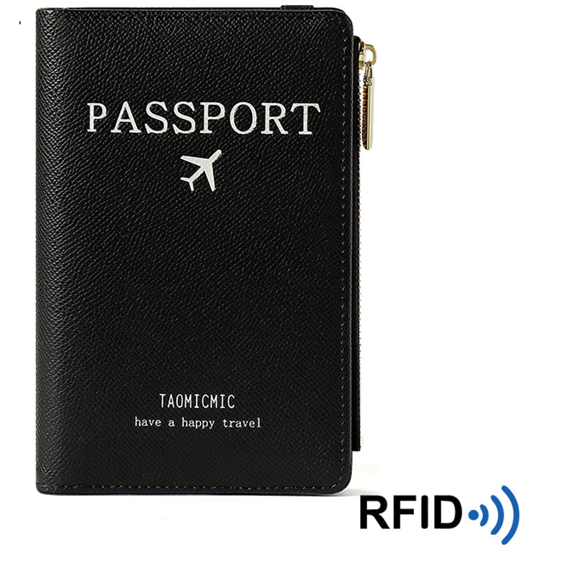 Passport Jacket Wallet Rfid Blocking Leather Card Holder Temu