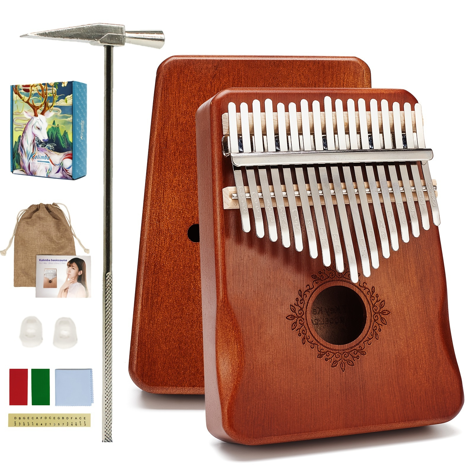 17 Key Finger Kalimba Thumb Piano Pocket Size Hammer Bag Keyboard Marimba  Mahogany Wood Musical Instrument For Kid Free Shipping - Kalimba -  AliExpress