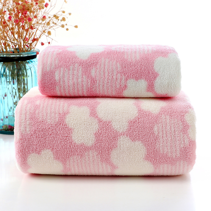 Pink discount fluffy towels