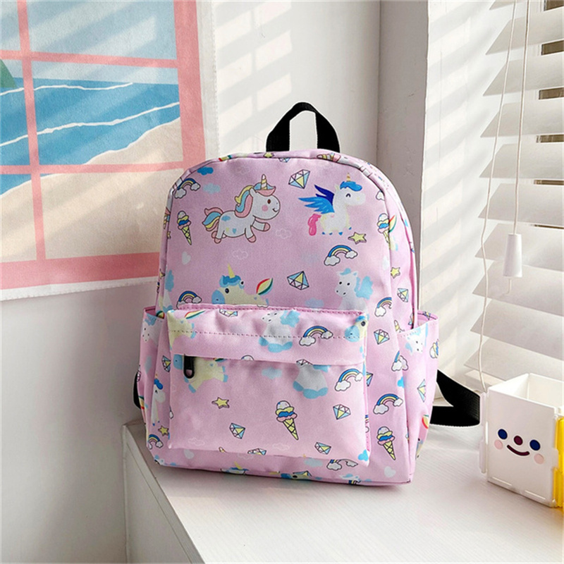 Children SchoolBags Dinosaur Rainbow Kindergarten Backpack