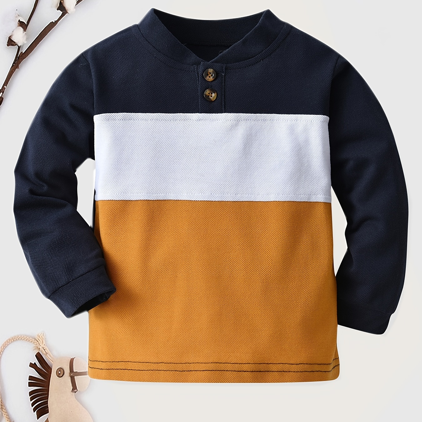 

Nouveau sweat-shirt à manches longues à blocs de couleur pour l'automne et l'hiver