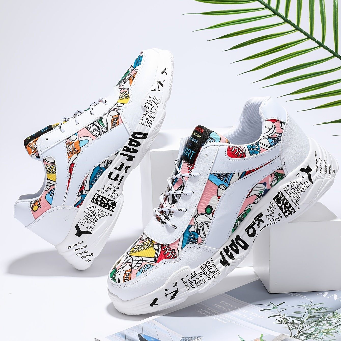 ZACKO PROJEXT GRAFFITI STYLE CHUNKY SOLE WOMEN SNEAKER WITH