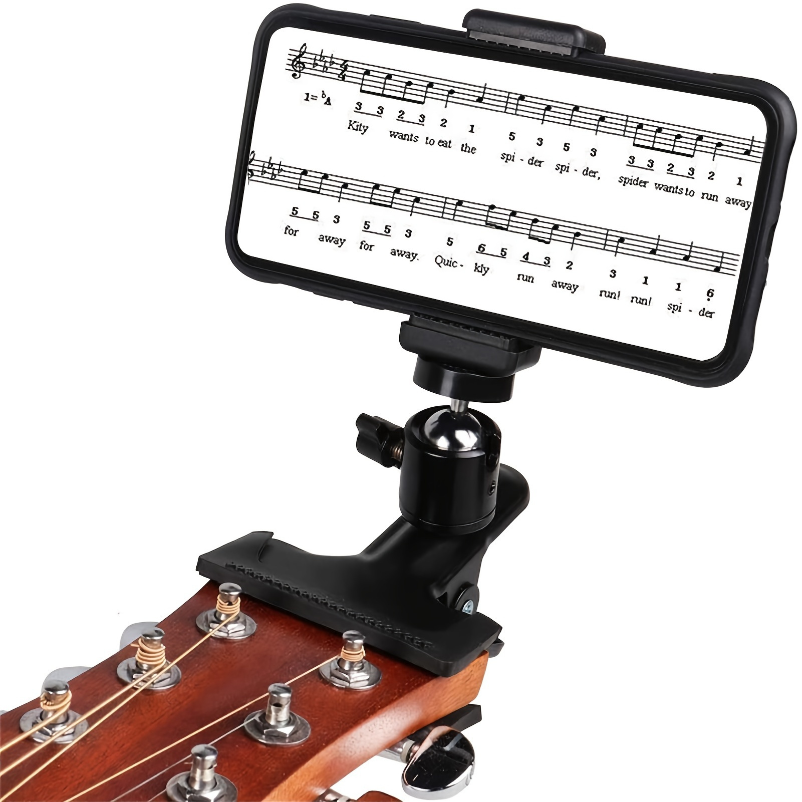 

The Ultimate Guitar Head Stand: Perfect For Mobile Phones, Action Cameras, And Guitars!