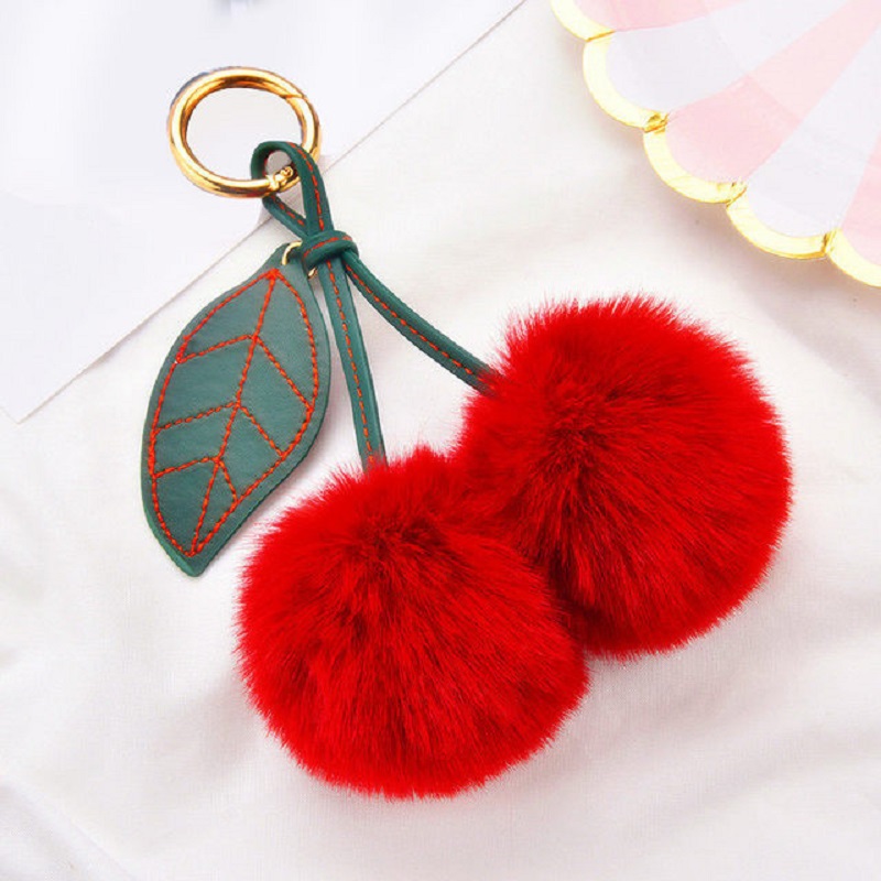 1Pcs Pom Pom Keychains For Women Girls Faux Fur Cat Head Shape Furry Pompon  Ball Key Chain Car Keyring Bag Pendant Jewelry Gift - AliExpress