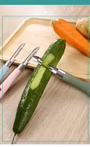 1pc stainless steel vegetable peeler with non slip handle and sharp blade effortlessly peel vegetables and fruits with ease kitchen accessories details 9