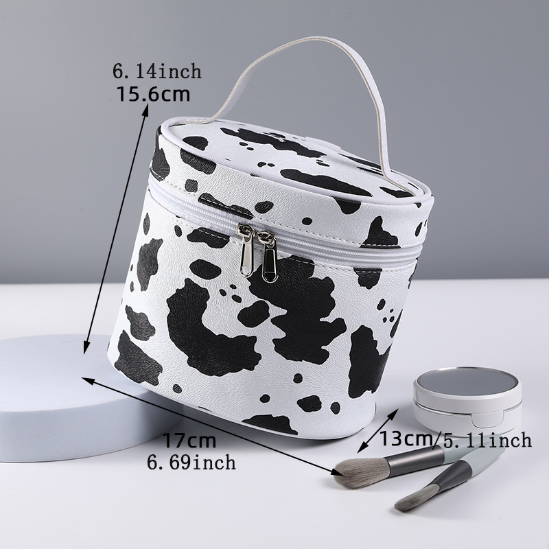 Enowise-YL Cosmetics Bag Cow Printed Makeup Bags For Girls Women