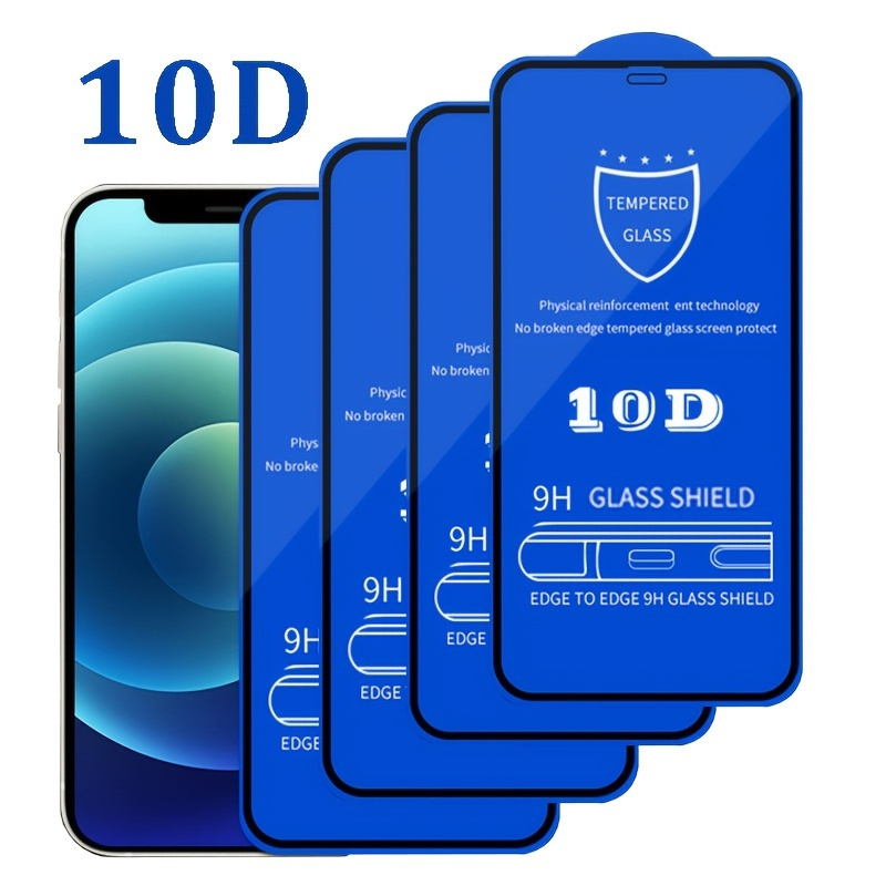 

4pcs 10d Tempered Glass Film: Protect Your Iphone 14/13/12 Pro Max With A Screen Protector That's Tougher Than Glass!