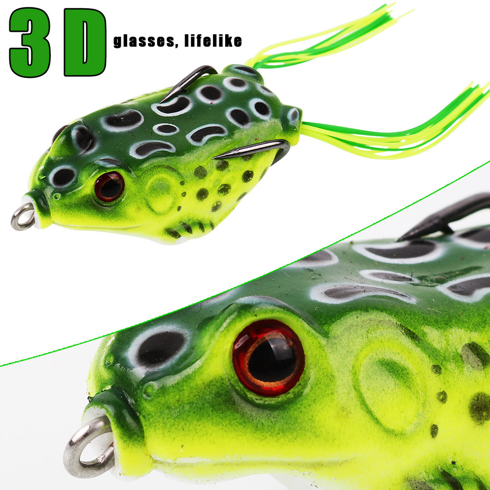 Sougayilang 6pcs Soft Frog Shaped Fishing Baits 9cm 3 - Temu