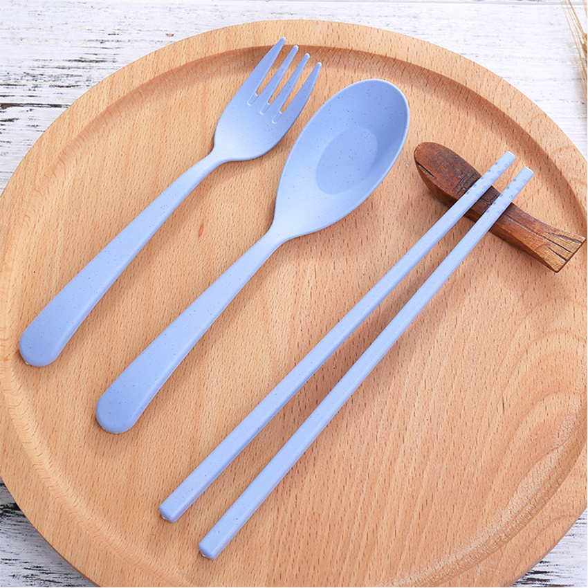 Wheat Straw Portable Cutlery - Travel Camping Cutlery Set – ECOOH2