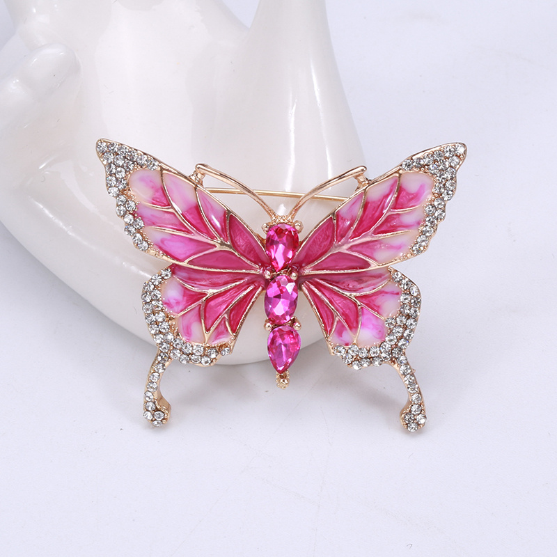 Sharplace Butterfly Brooch Pin for Women Exquisite Crystal Winged Brooches Pel Pins Elegant Dress Accessories Wedding Jewelry Gift Blue, Women's, Size: 90