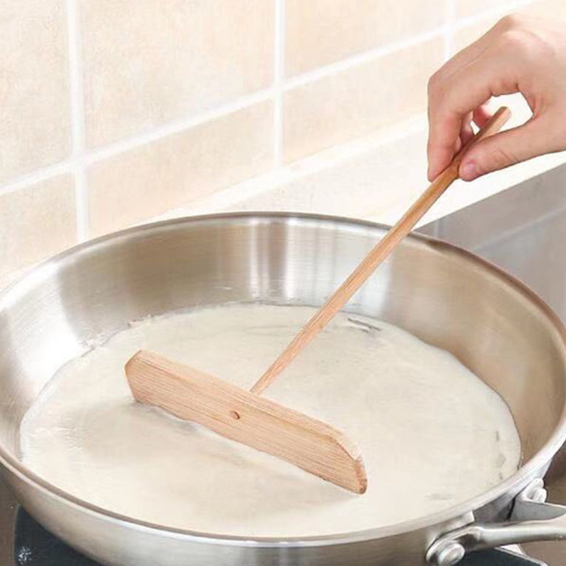 1pc Wooden T-Shape Crepe and Pancake Batter Spreader - Easy to Use and  Durable Bakery Tool for Perfectly Spread Batter