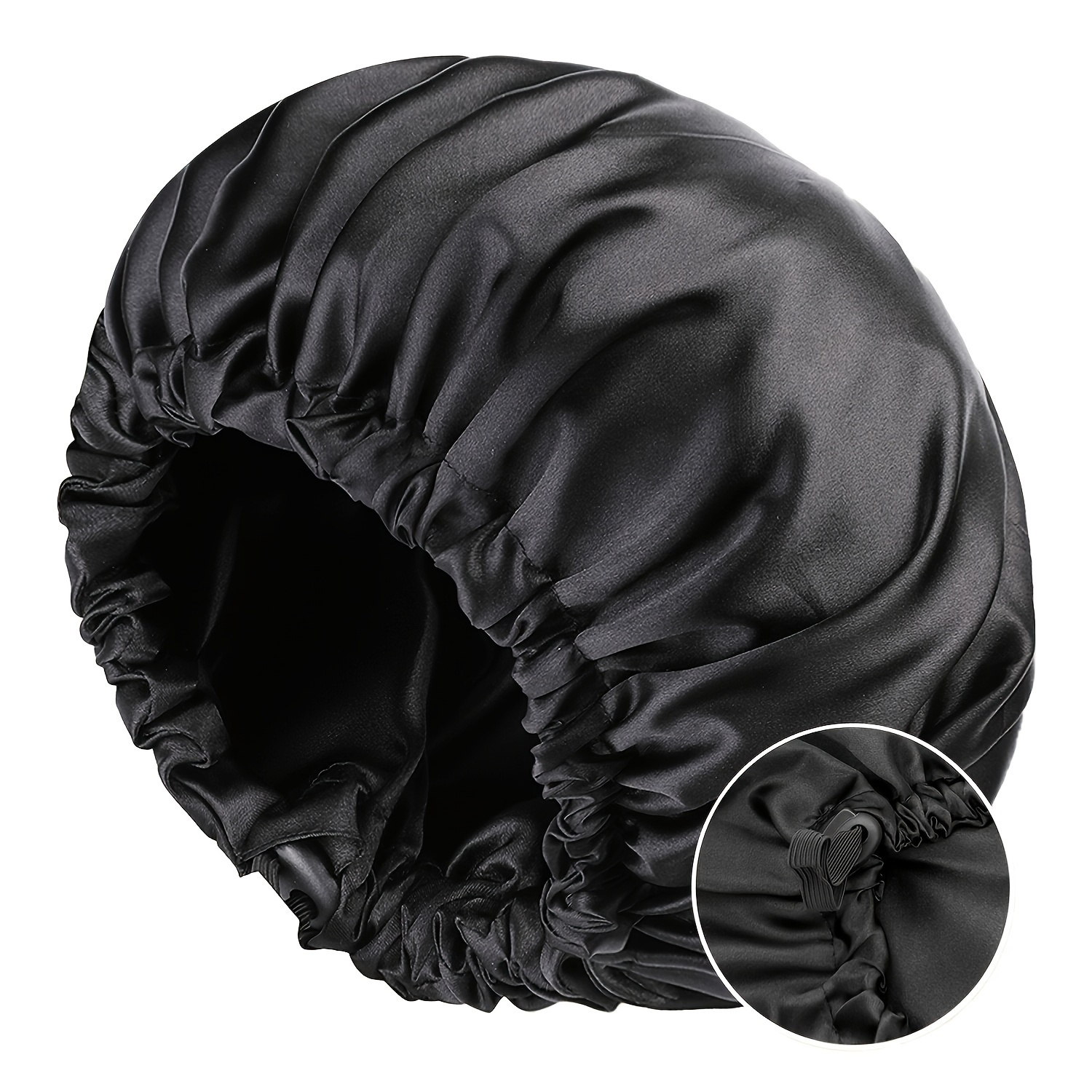 

Satin Bonnet For Sleeping Adjustable Silk Bonnet For Curly Hair Bonnets Double Layer Large Satin Lined Sleep For Women
