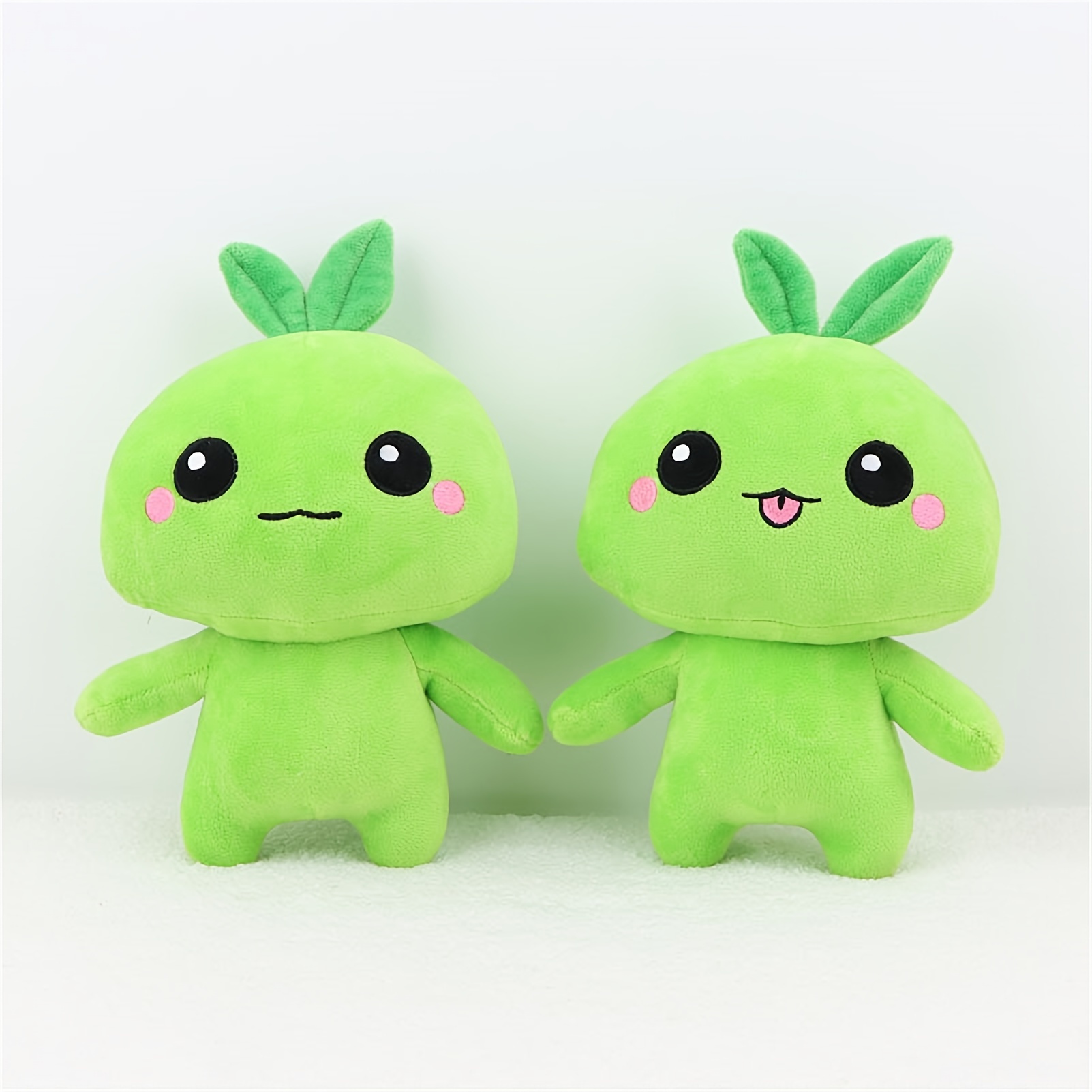 Kawaii Game Leaf Plush Toy Cute Green Seed Plushies Anime Game