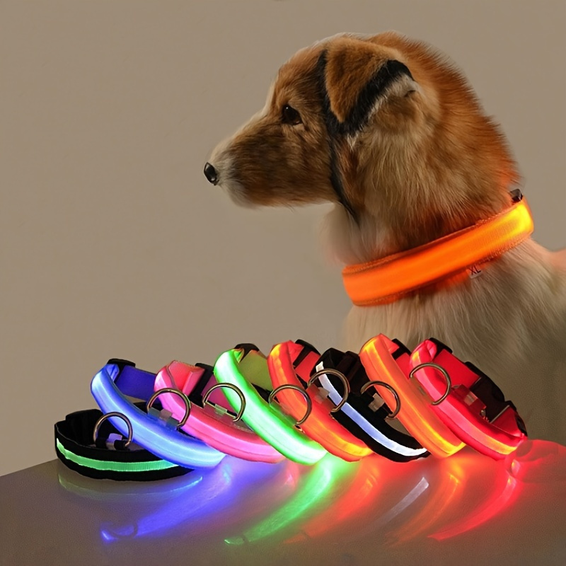 Glow In The Dark Pet Collar For Small Medium Dogs Led Dog Collar For 