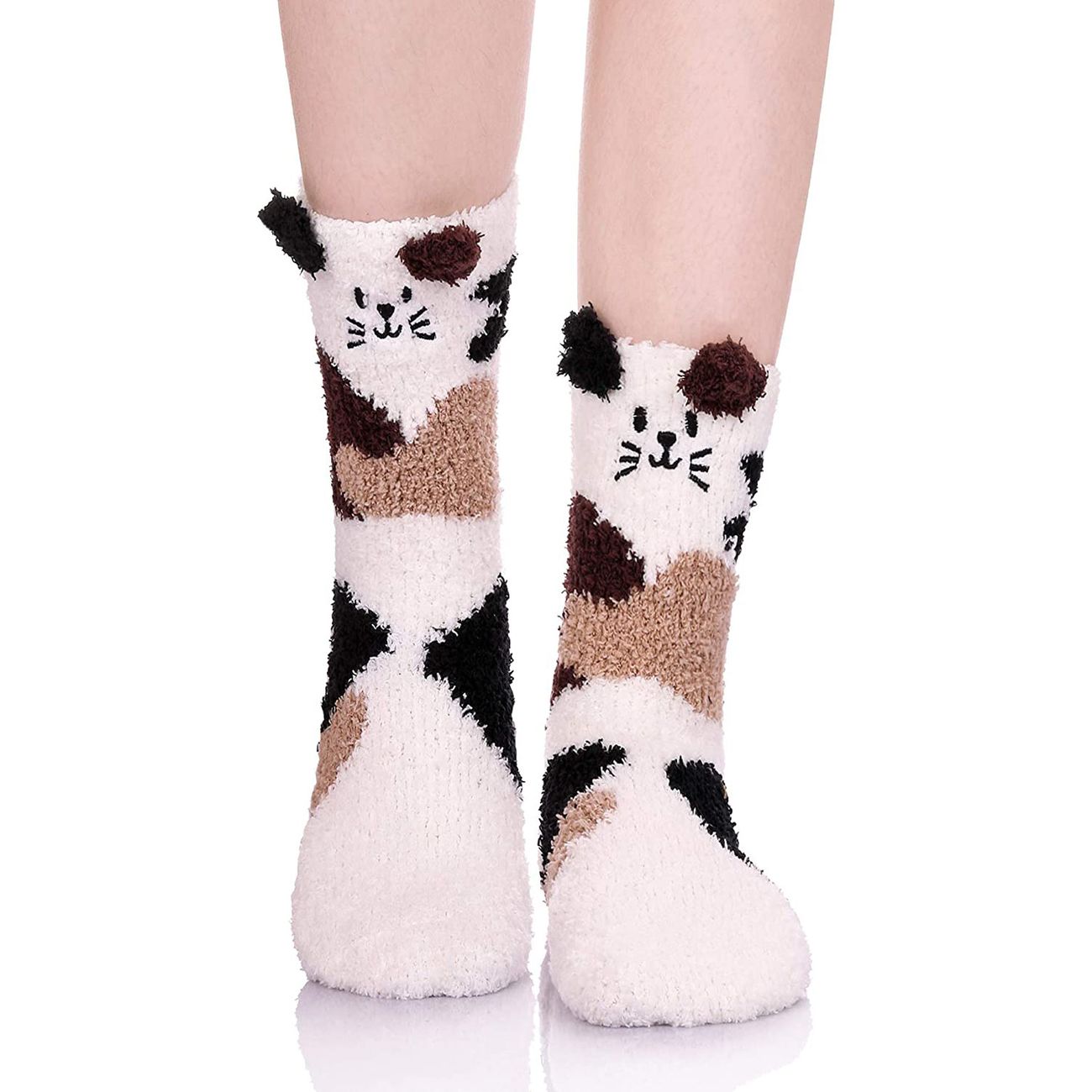 Women's Winter Fluffy Fuzzy Slipper Socks 3d Cartoon Animal Coral Velvet  Hosiery | Check Out Today's Deals Now | Temu