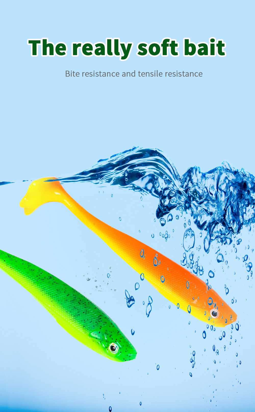 Fishing Lures XVZ Bait Set, Rubber Fish With Jig Head, Soft Fishing Bait 15g 12g 8g Perch Trout Pike Fishing Gift For Men (5 Pieces