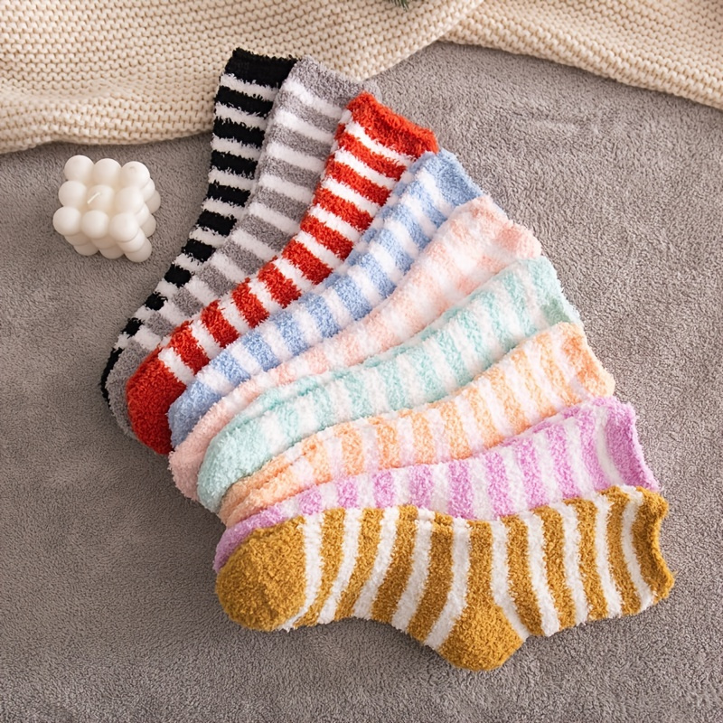Plush Slipper Socks For Women Fall Fuzzy Socks Thick Socks Cute Ankle Socks  Warm Cozy Socks For Women - Women's Lingerie & Lounge - Temu Canada