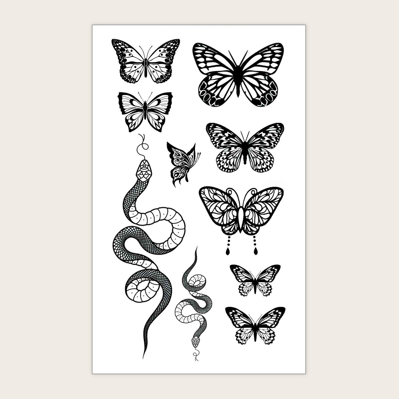 Premium Vector  Illustration vintage tattoo design tiger head with  butterfly and snake