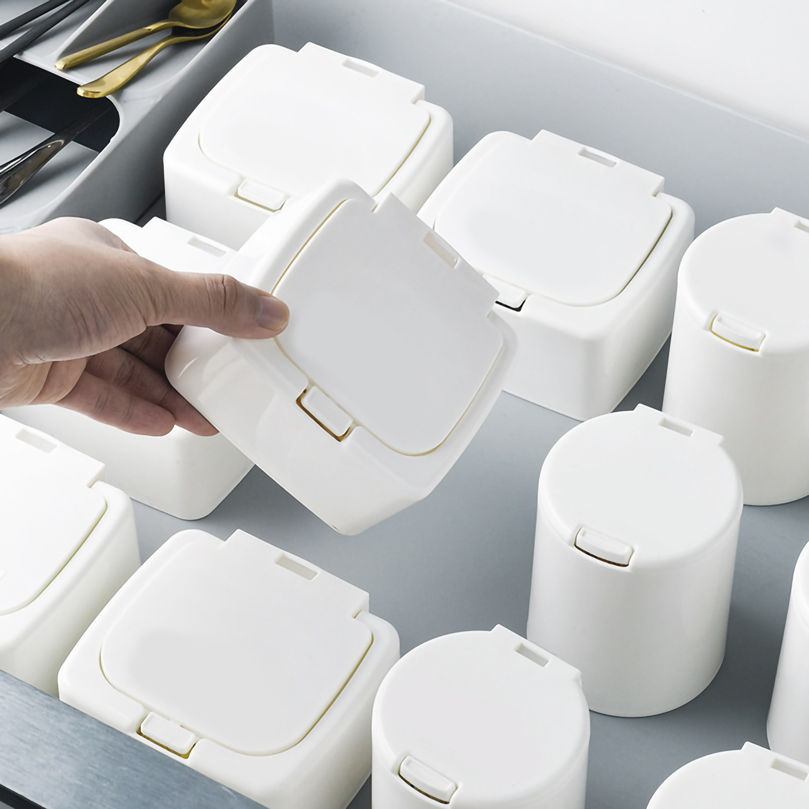 1pc Creative Zip Desktop Drawer Storage Box Organizer Box Today's