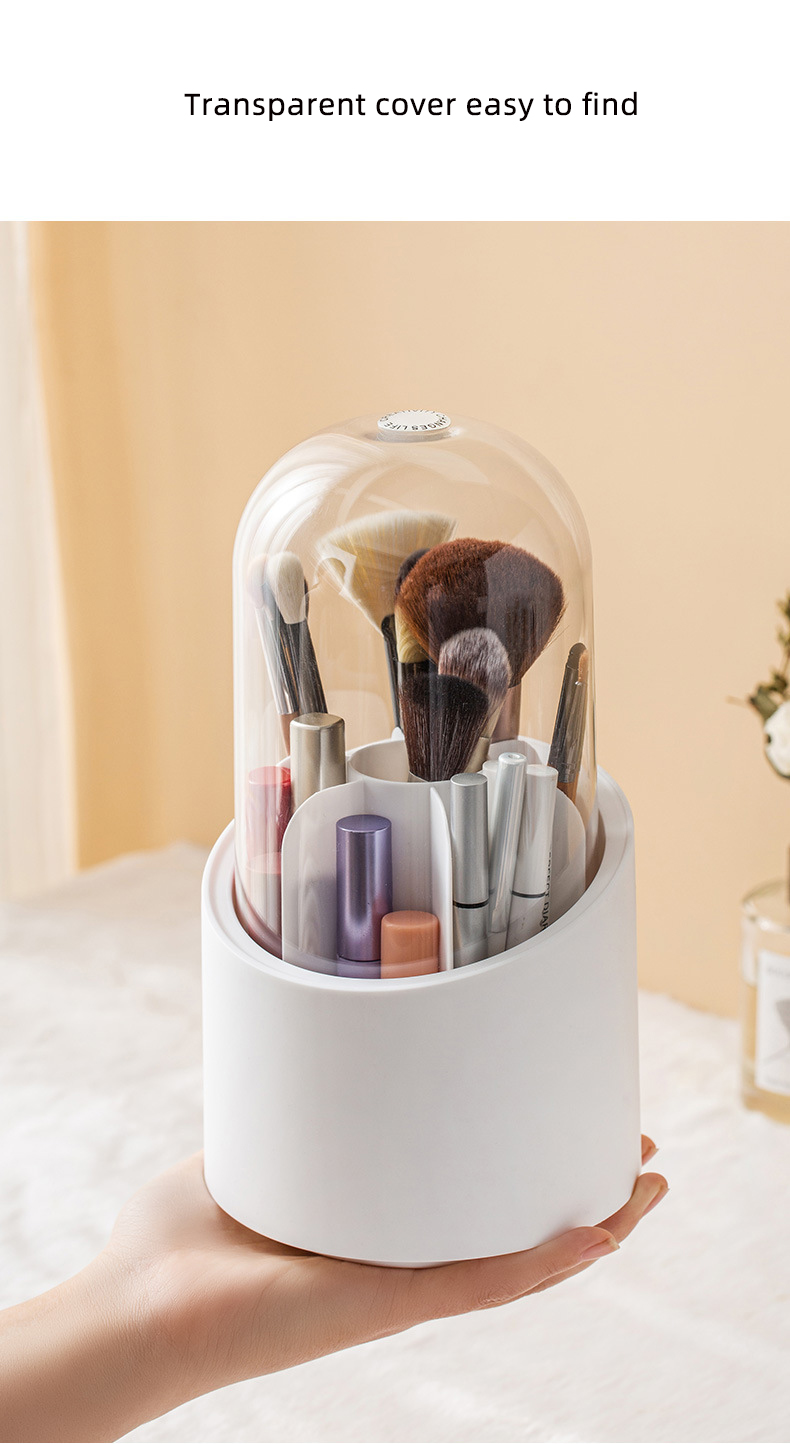 360°Rotating Make Up Brush Holder Makeup Organizer For Cosmetic Storage Box  Pen Holder Makeup Box Pencil Case Lipstick Organizer