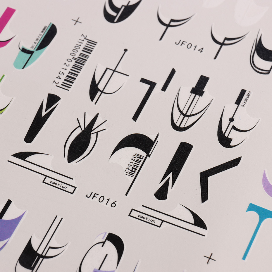 French Manicure Stickers Rainbow Wave Water Nail Decals Set Temu