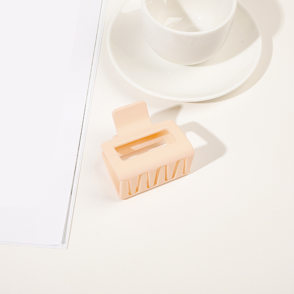 Matte Rectangle Small Hair Claw Clips
