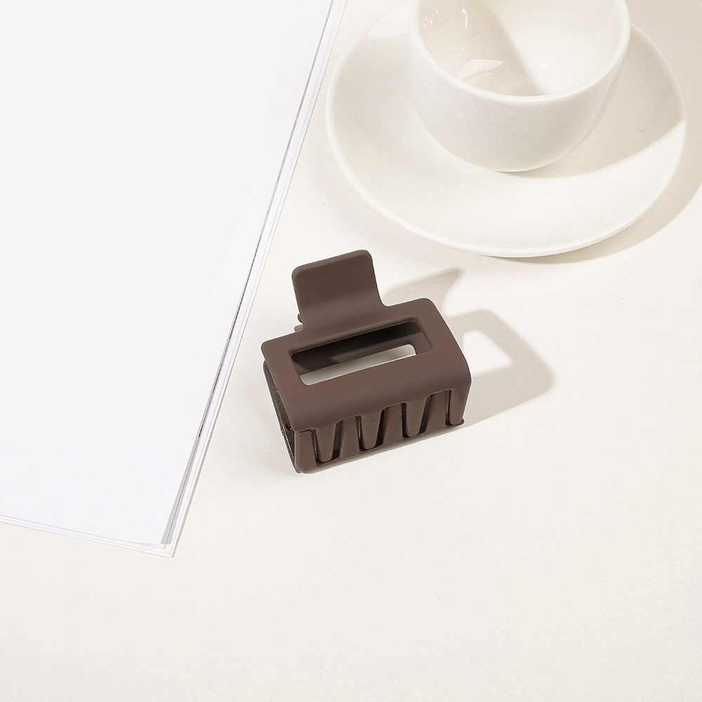 Matte Rectangle Small Hair Claw Clips