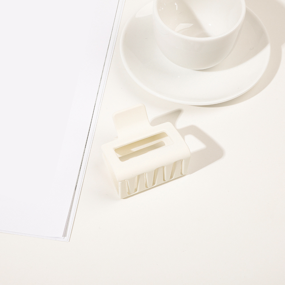 Matte Rectangle Small Hair Claw Clips
