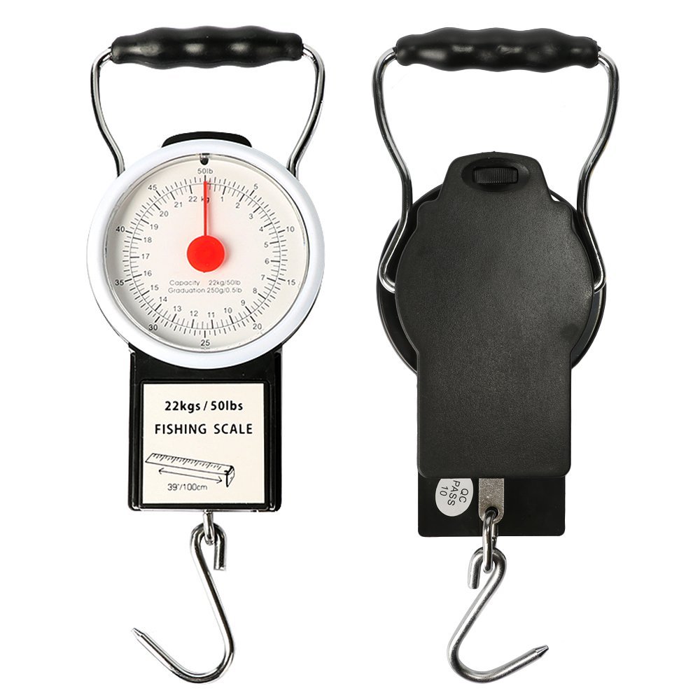 Backlit Lcd Display Fishing Scale Built in Measuring Tape - Temu