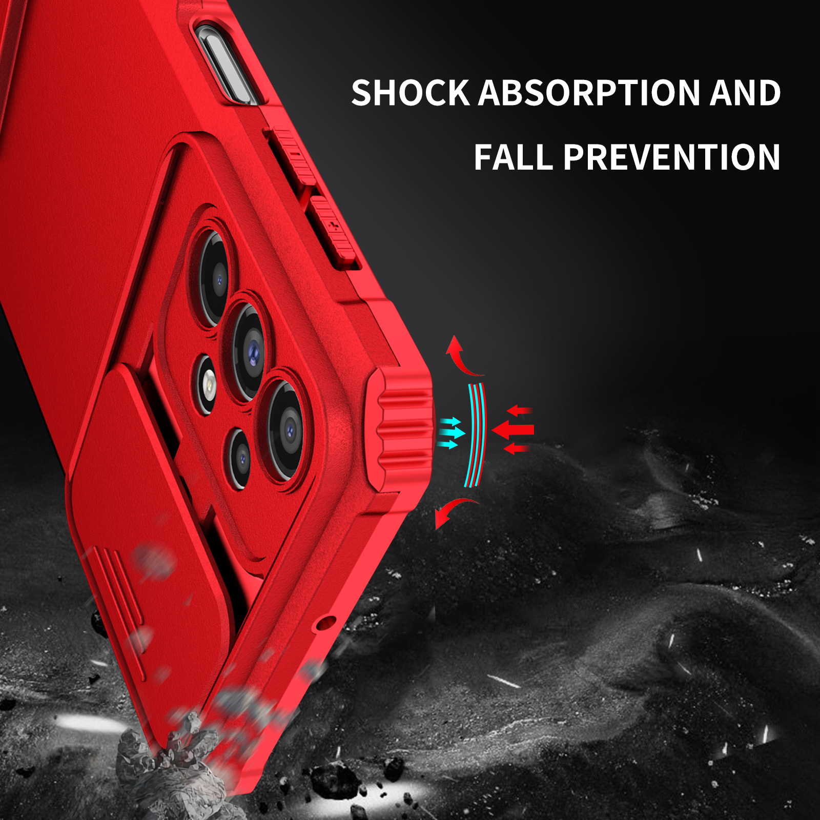 Slide Lens Protection Cover Folding Kickstand Case - Temu