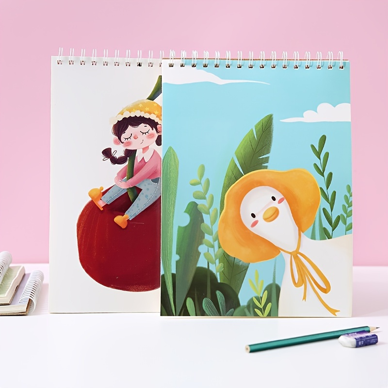 Cartoon A4 Sketchbook For Students - Blank White Paper For Drawing And  Painting, Perfect For Elementary School And Preschool Students - Temu