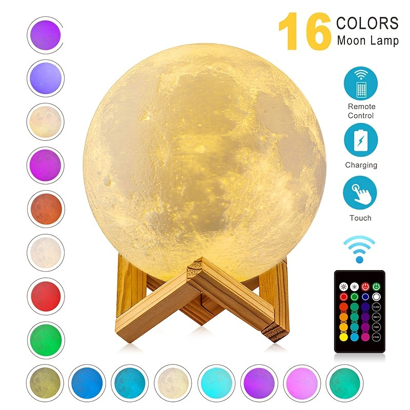 16 colors moon lamp