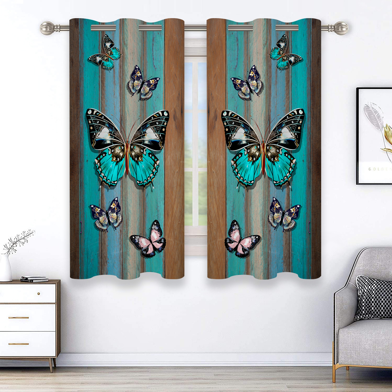 Butterfly Curtains, Creative Colorful Decorative Window Panels ...