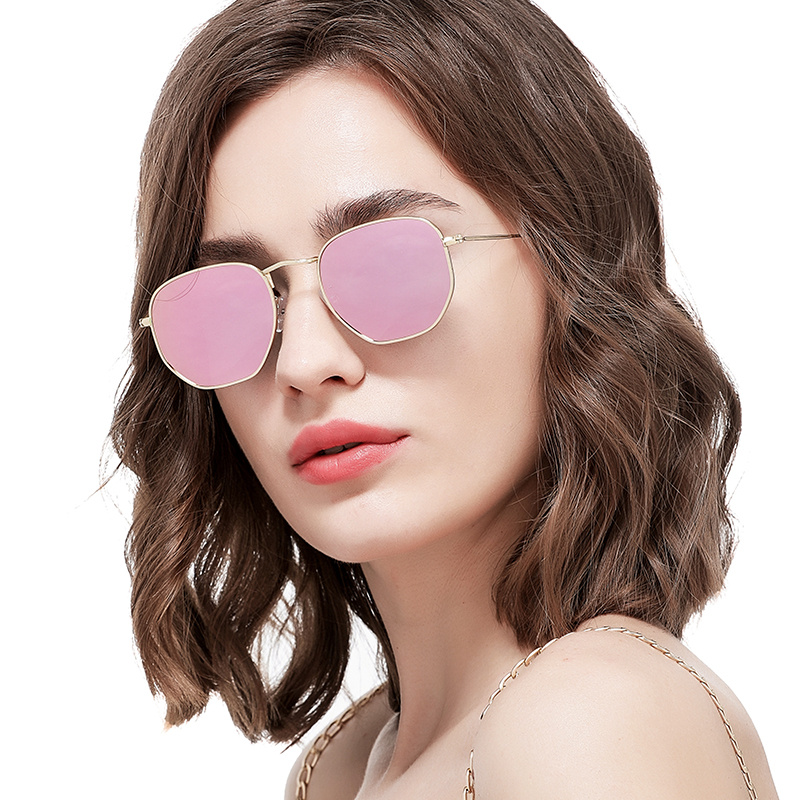 Hipster Hexagonal Polarized Sunglasses Men Women Geometric - Temu